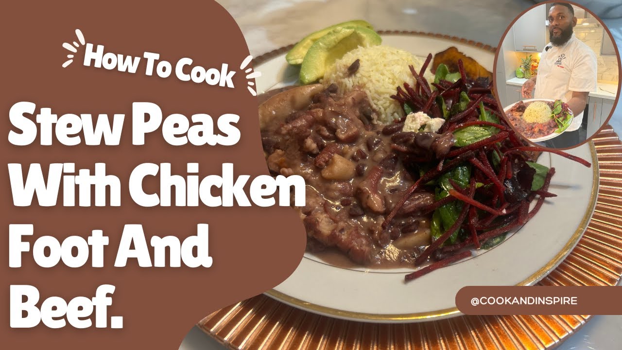 How To Cook Stew Peas With Chicken Foot And Beef!