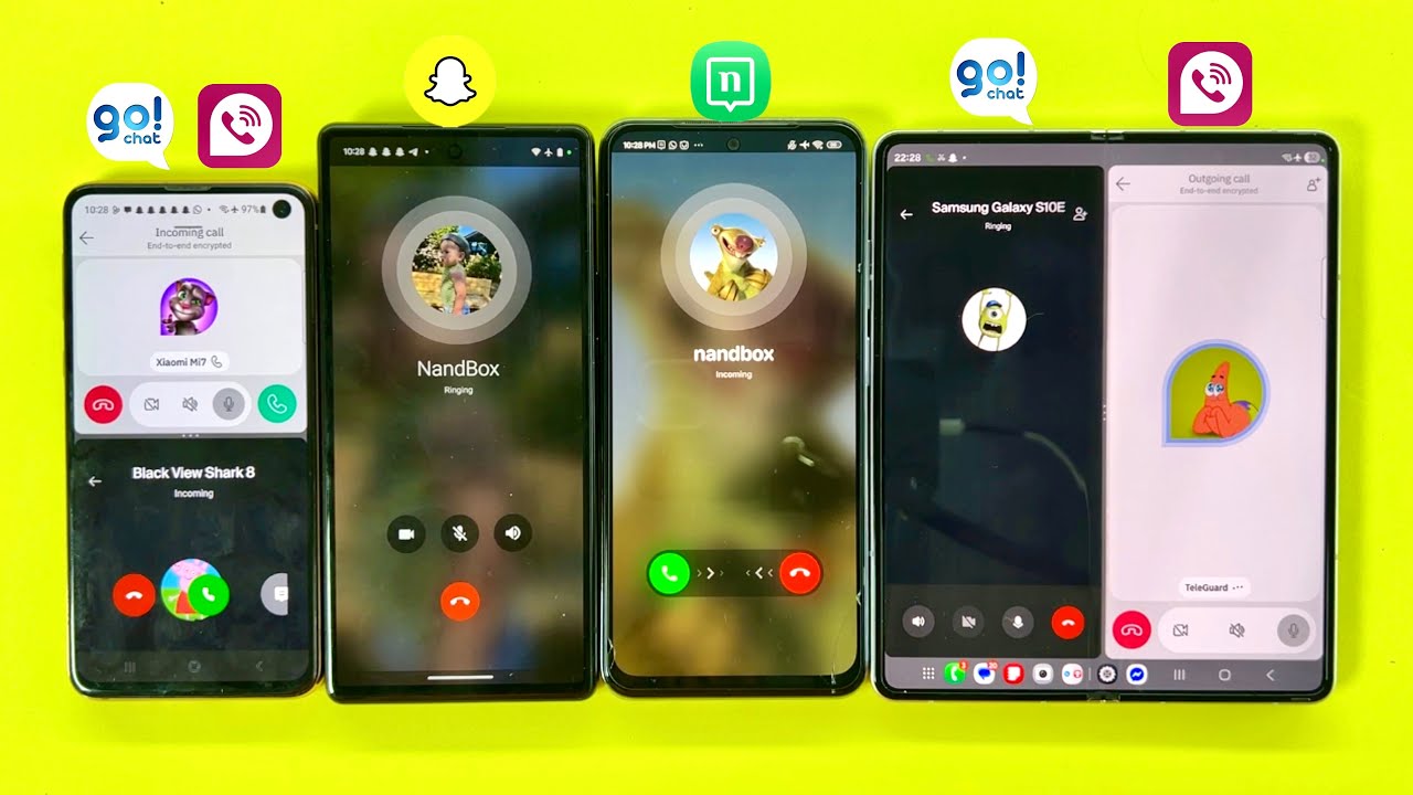 Incoming Call & Outgoing Call Social Media on Samsung Z Fold3+S10e Vs Redmi Note 10s+Google Pixel 6
