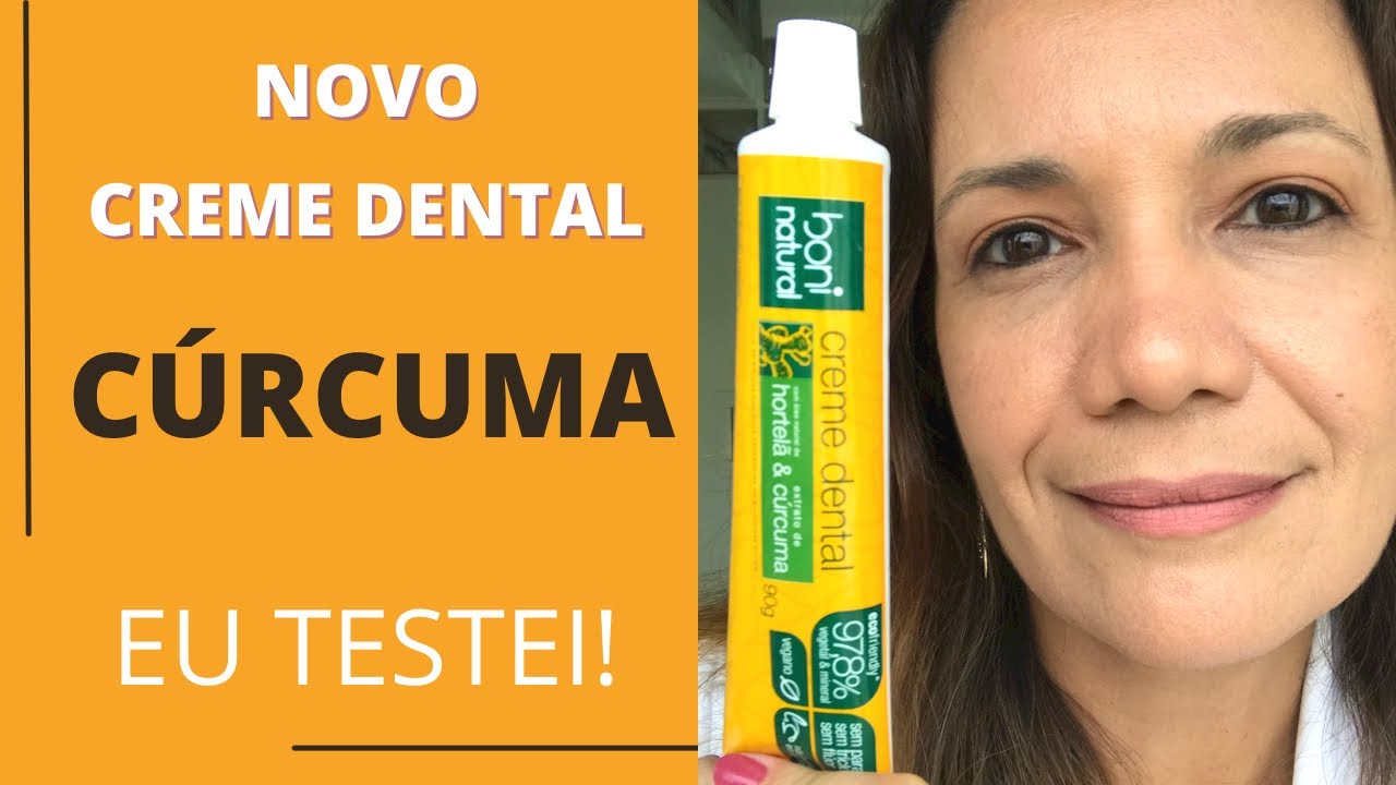 ✴️ (NOVO) CREME DENTAL BONI NATURAL COM CÚRCUMA E SEM FLÚOR - DRA. MELISSA LUCENA