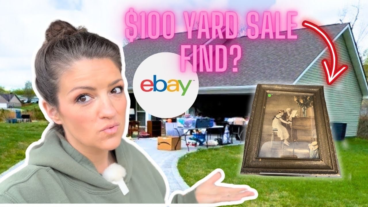 🤯I Had To Dig for This $100 Frame - Ebay Reseller Vintage Neighborhood Yard Sale Haul