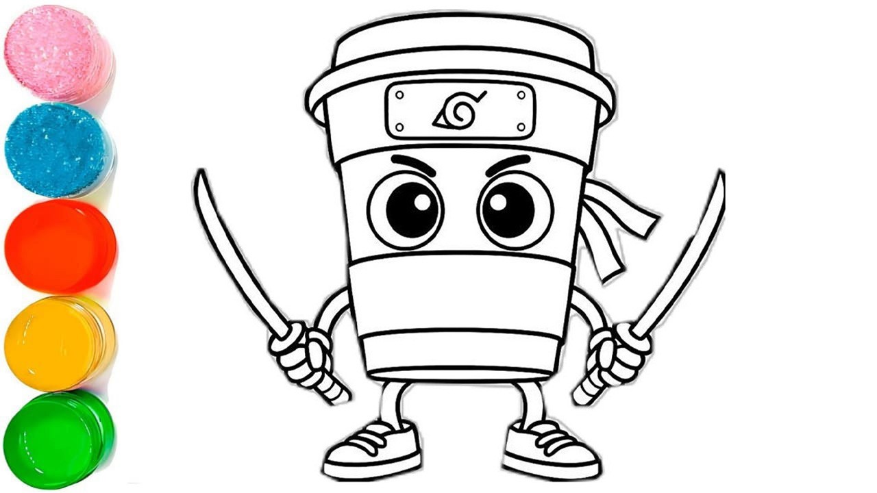 Cute Cappuccino Assassino ☕️🚀💕 Drawing, Painting & Coloring For Kids and Toddlers_Part : 73