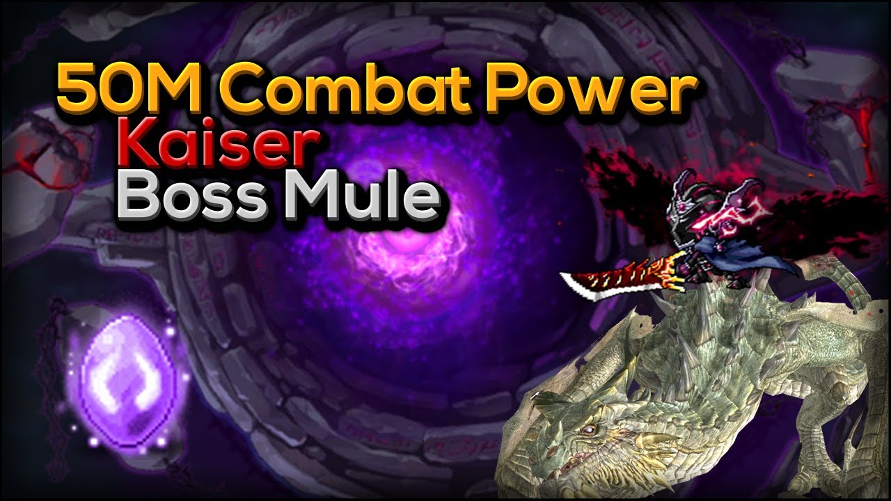 [Maplestory Kronos] 50M Combat Power Kaiser Boss Mule | ~2.4b Mesos in 30min | Post-Crystal Update