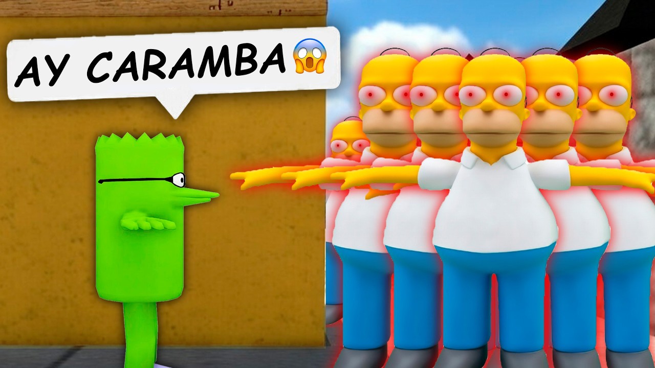 100 HOMEROS INVADEN Tu vs Homero!! 😱 (Momentos Divertidos XD)