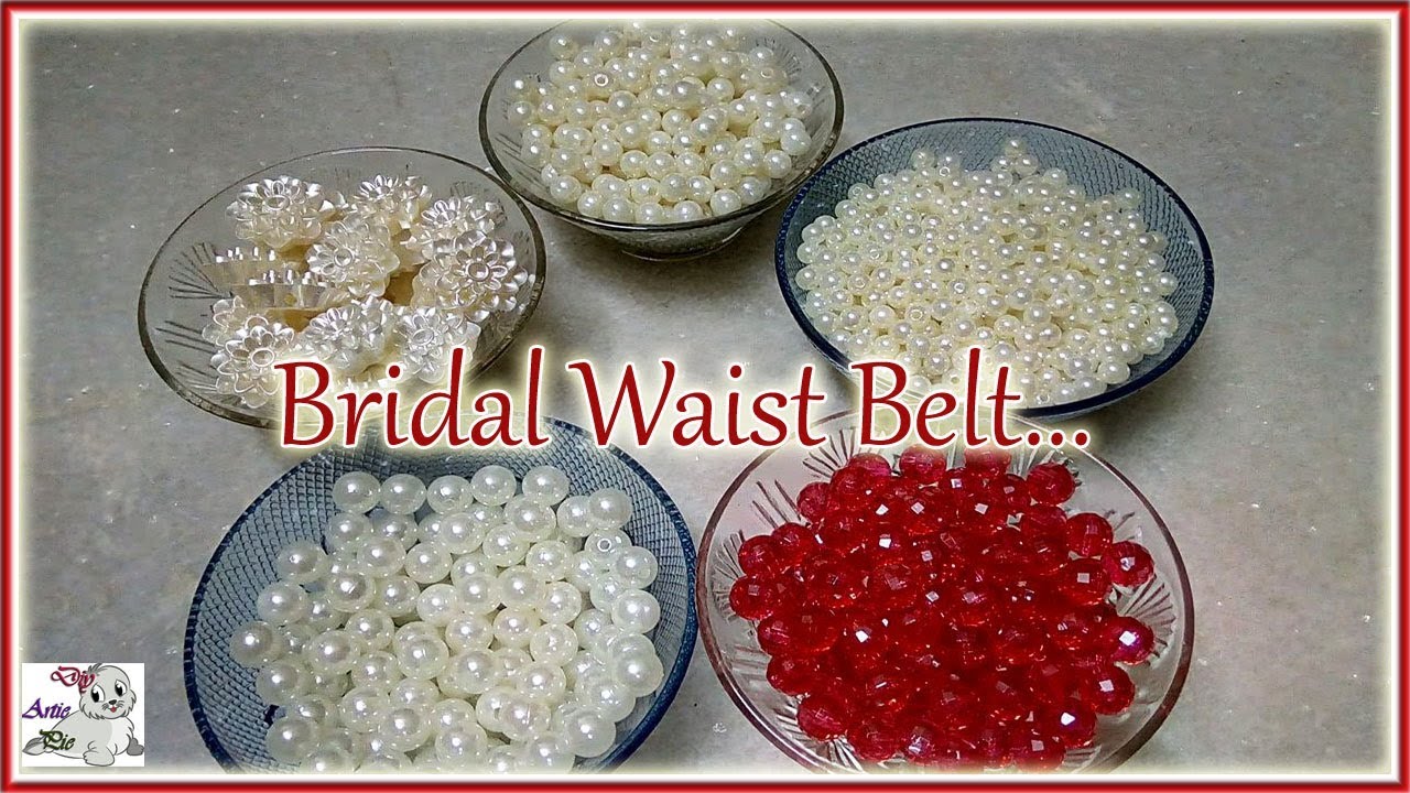 #183 DIY || Make Waist Belt With Pearls || Kamarband || Vaddanam || Jewellery Making at Home