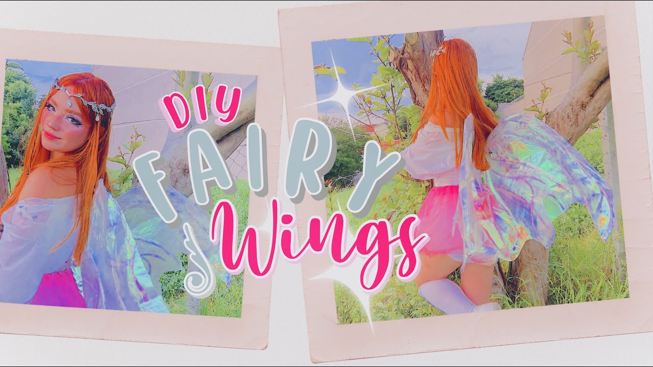 DIY | Como fazer asas de fada fantasia para o Halloween ou Carnaval 🧚 fairy wings (diy)