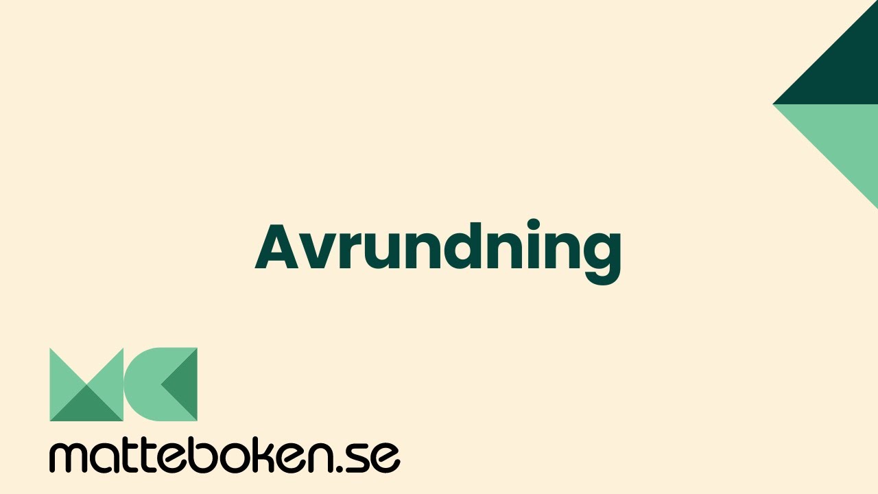 Avrundning - &Aring;rskurs 6