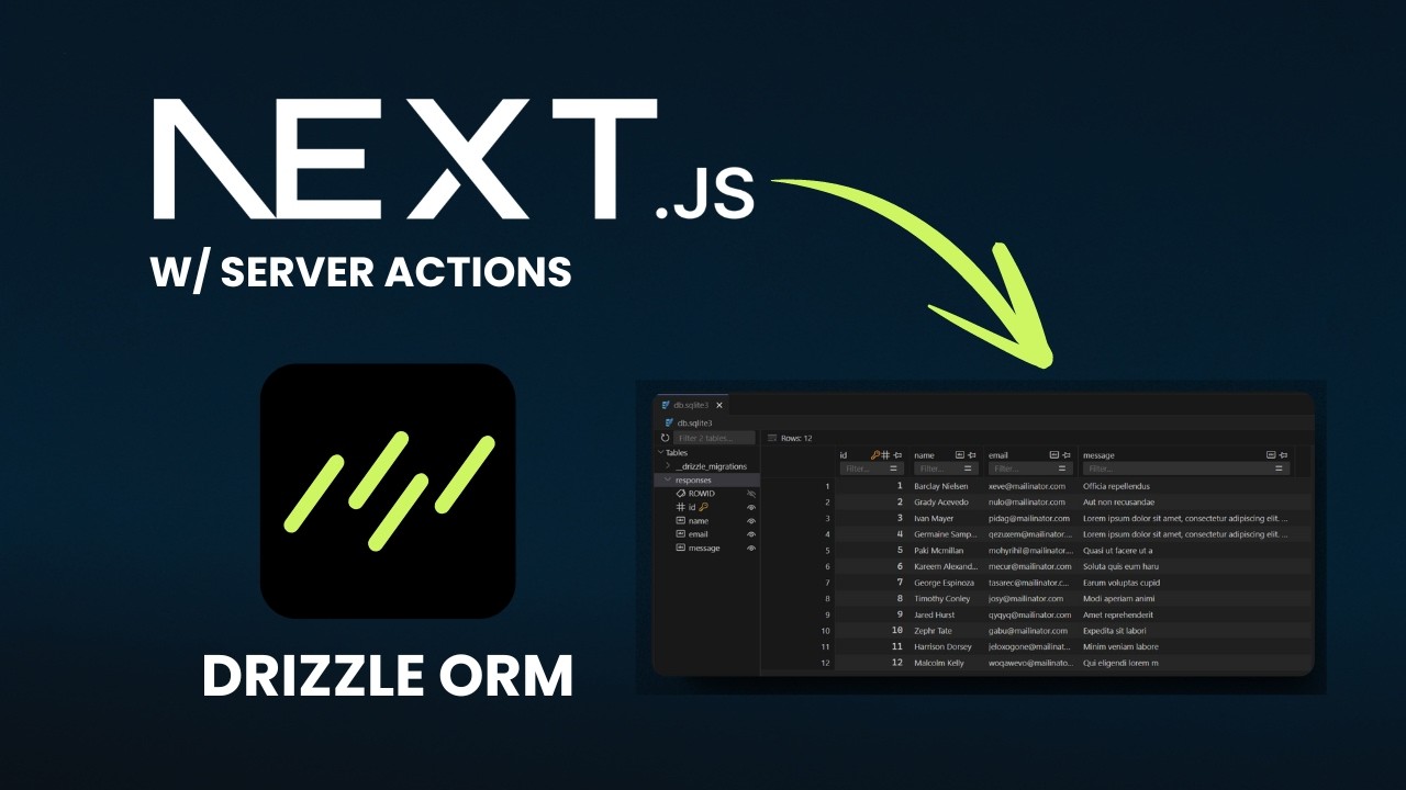 Как использовать Drizzle ORM в Next.js App Router | Объяснено на примере проекта