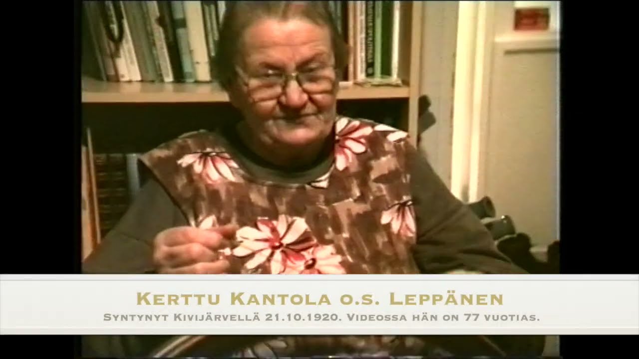 1997, Sonkajärvi: Haastattelu: 77v. kehrääjä & rukki / Interview: 77-y-old spinner & spinning wheel