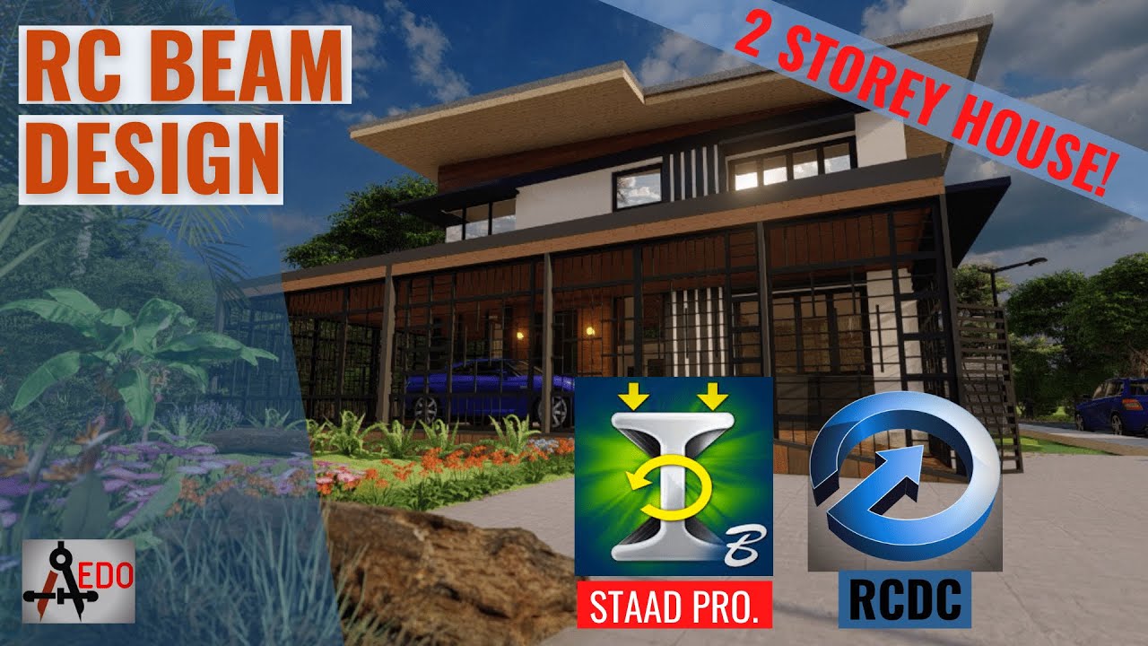 RC BEAM DESIGN FOR 2 STOREY RESIDENTIAL BUILDING USING STAAD PRO RCDC