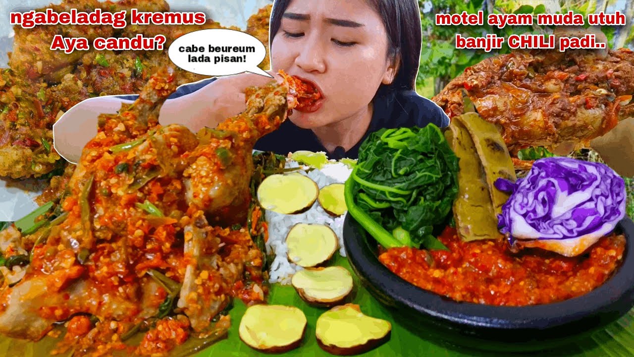 MENYALA 🔥 1 EKOR AYAM BUMBU CHILI PADI SAMBAL TERASI LALAPAN JENGKOL TUA MENTAH REBUSAN DAUN PEPAYA