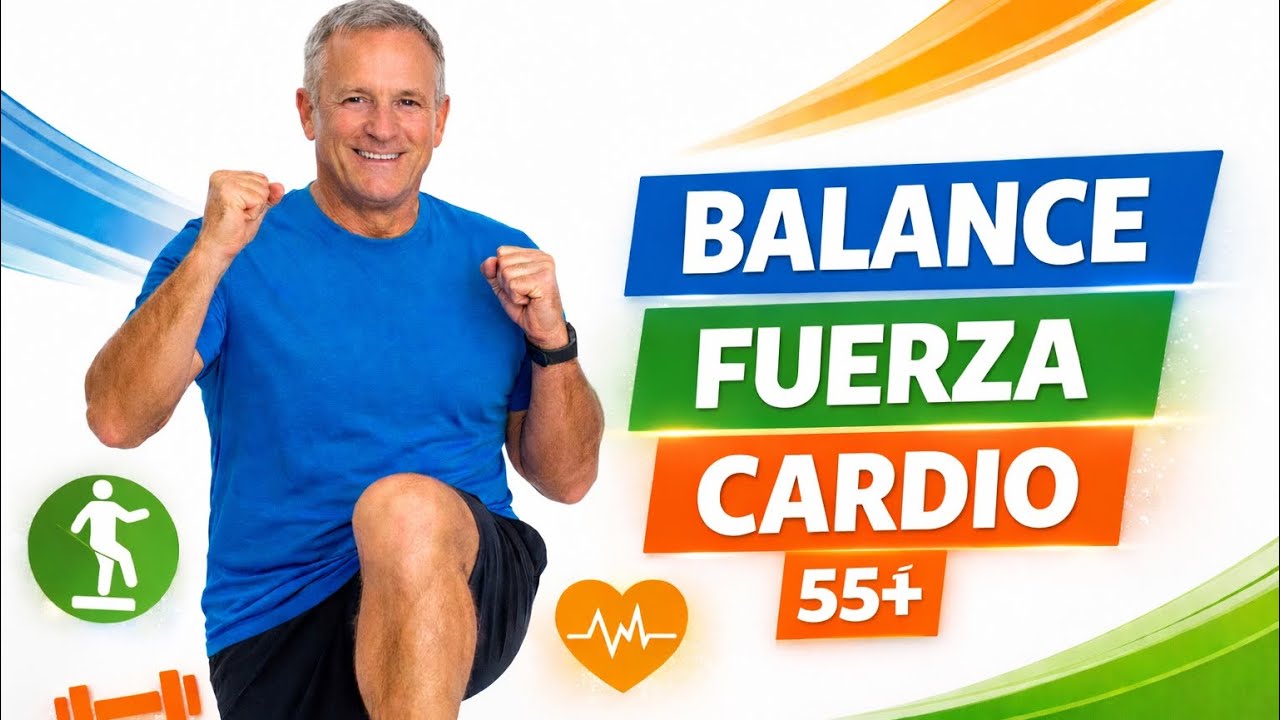 Entrena Balance, Fuerza y Cardio en 10 Minutos | Rutina +55