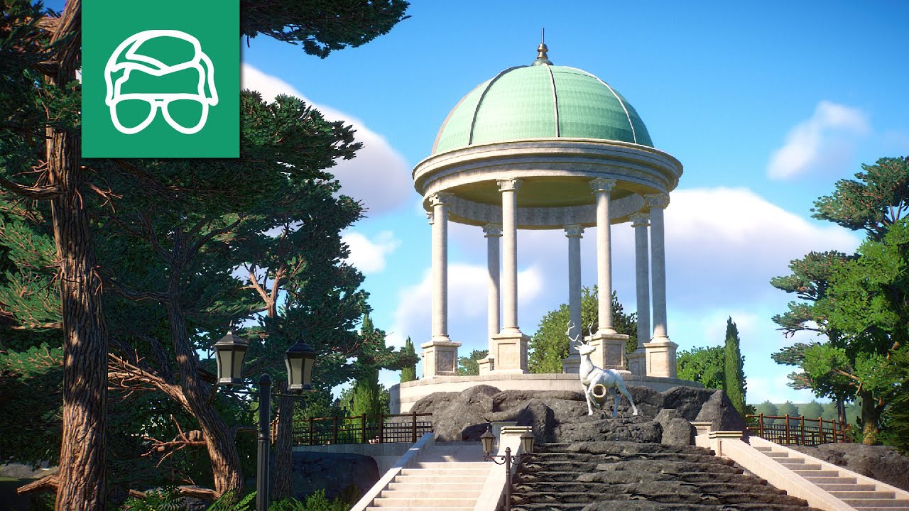 Классический купол и вольер для жирафов - Дворцовый зоопарк - Planet Zoo: Быстрая постройка - 8