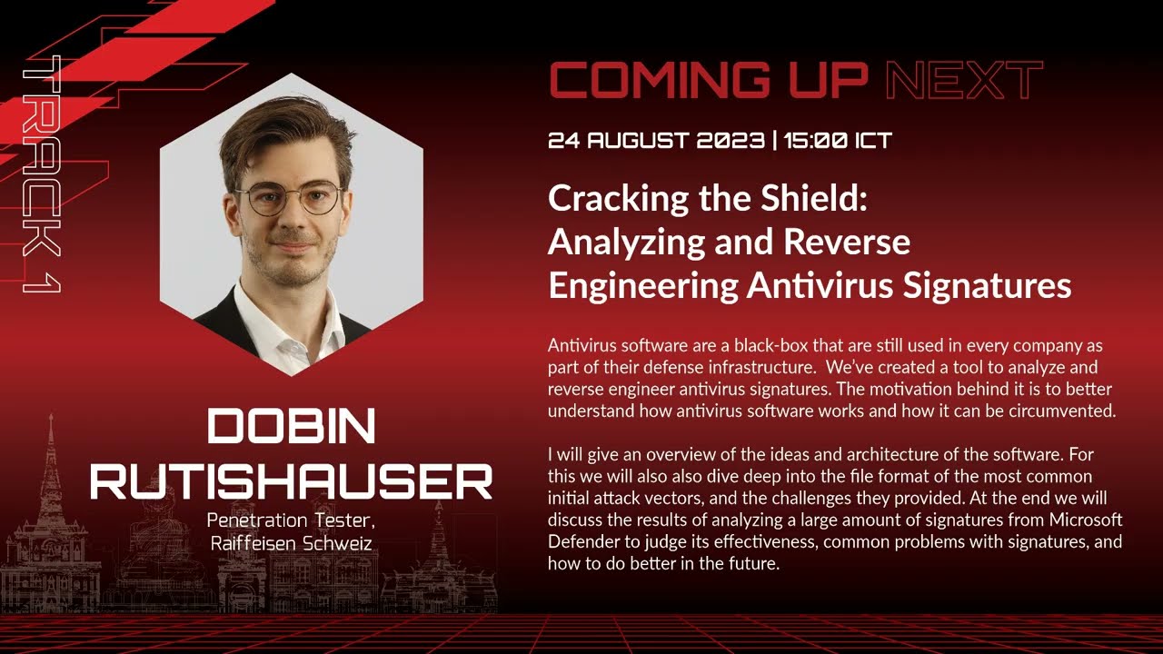 #HITB2023HKT D1T1 - Analyzing And Reverse Engineering Antivirus Signatures - Dobin Rutishauser