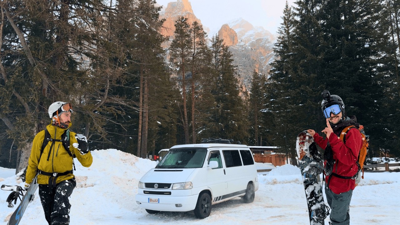 Valeva la pena dormire in van per questa discesa? | SNOWBOARD FREERIDE