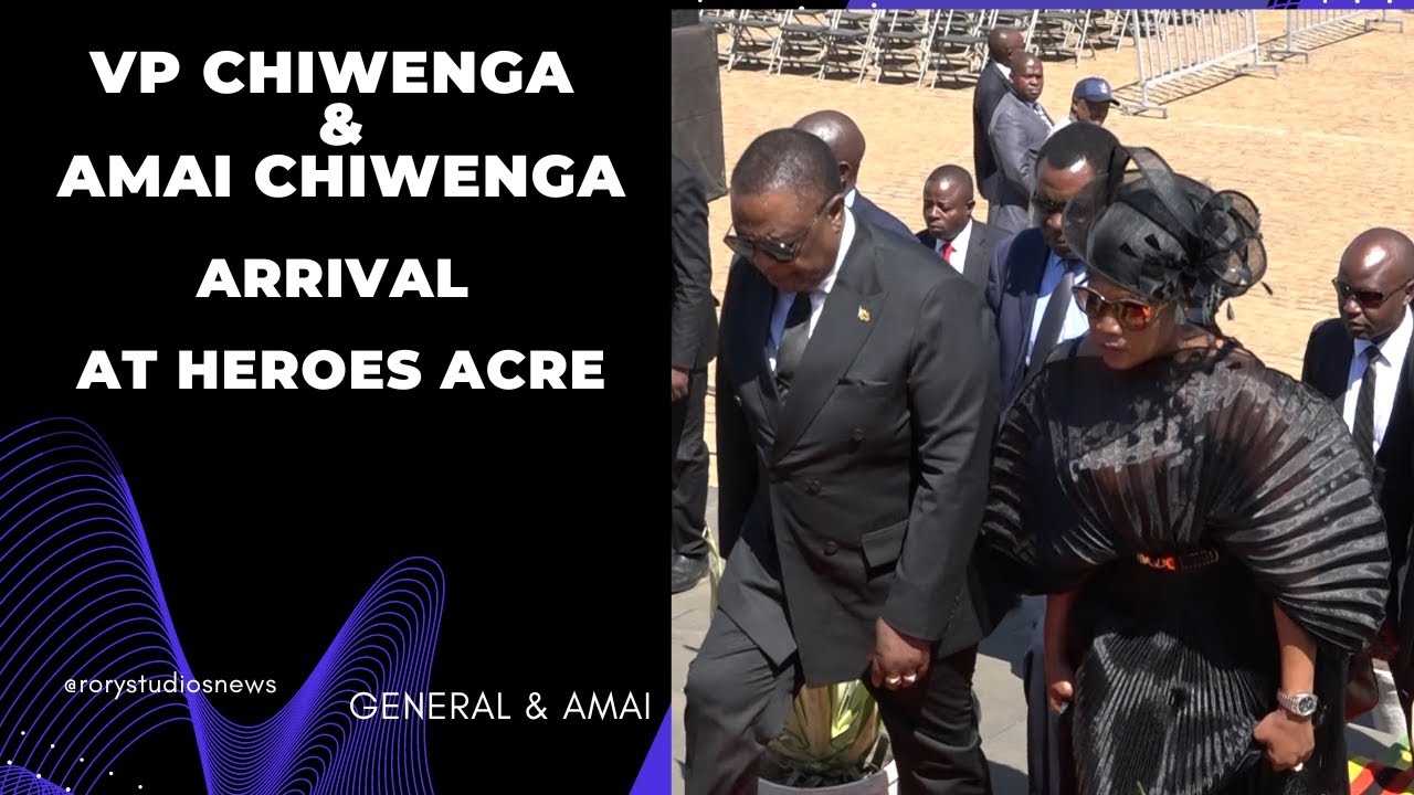 VP Chiwenga and Amai Chiwenga Arrival at Heroes Acre for Tshinga Dube's Burial