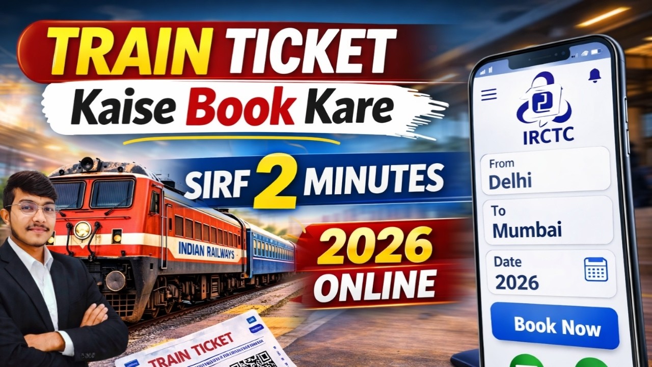Train Ticket Kaise Book Kare 2026 | Mobile Se Online IRCTC Train Ticket Booking