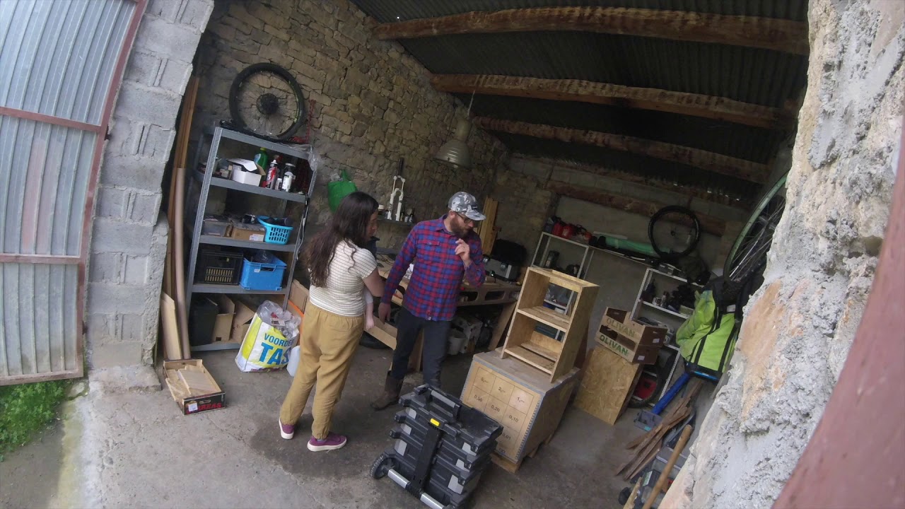 Ainsa - Zona Zero -Building the Unbeaten Adventures bike shed for free