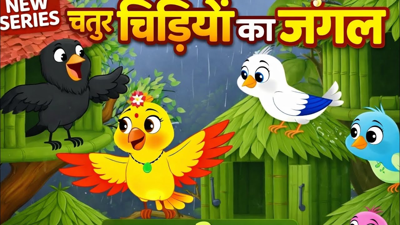 चतुर चिड़ियाँ EP 1 🐦चालाक कौआ vs मासूम चिड़ियाँ 😈एकता की ताकत 💪 | Cartoon Storyदोस्ती की जीत 🐤