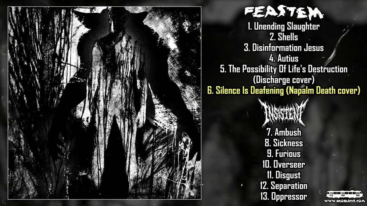 Feastem / Insistent - split LP FULL ALBUM (2023 - Grindcore)
