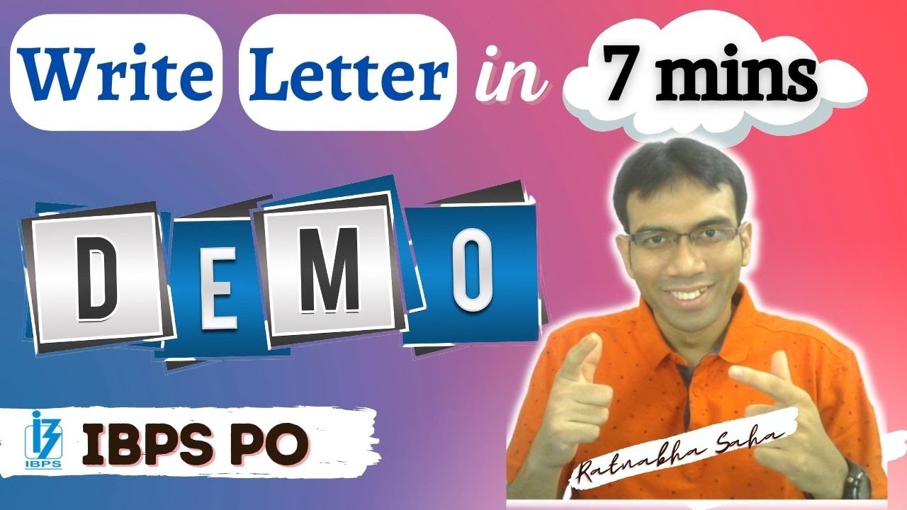 Write Letter in 7 mins | Letter Writing Demo | IBPS | PO | Mains