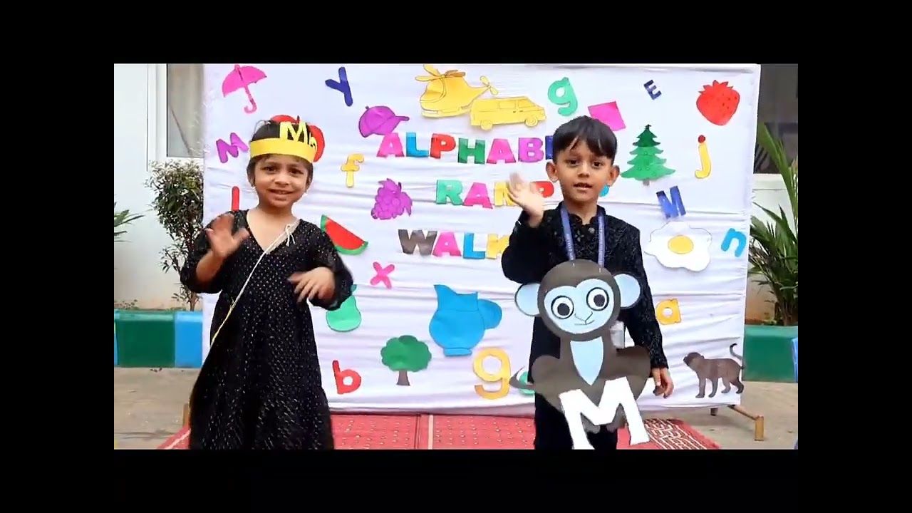 Alphabet Ramp walk by students of kindergarten
