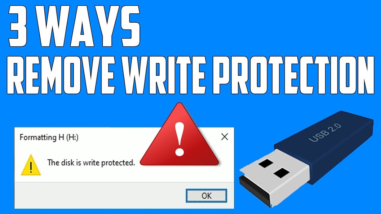 3 способа снять защиту от записи с USB-накопителя | «Диск защищён от записи» [Исправление]