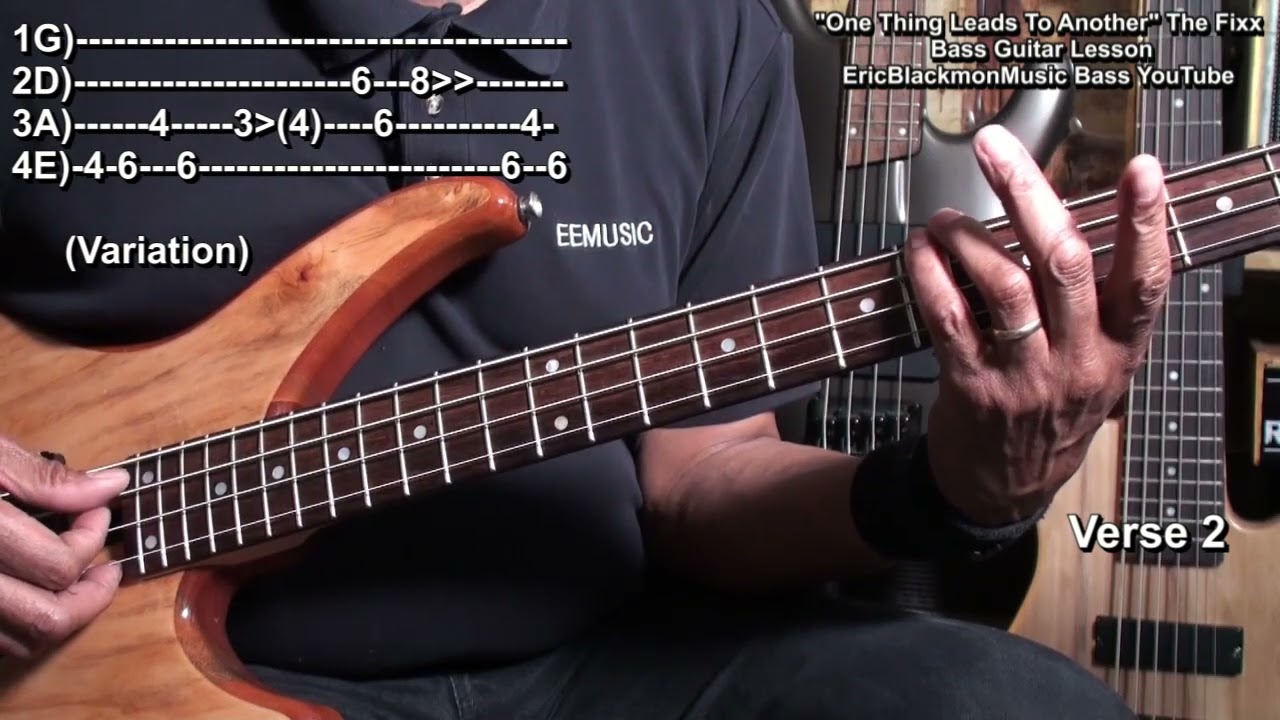 How To Play ONE THING LEADS TO ANOTHER The Fixx Bass Guitar Lesson @EricBlackmonGuitar