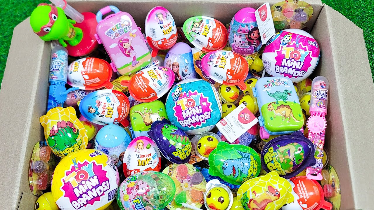 Unpacking So Many Surprise Egg, Kinder Joy, Lollipop with Satisfying Toys Inside | ASMR