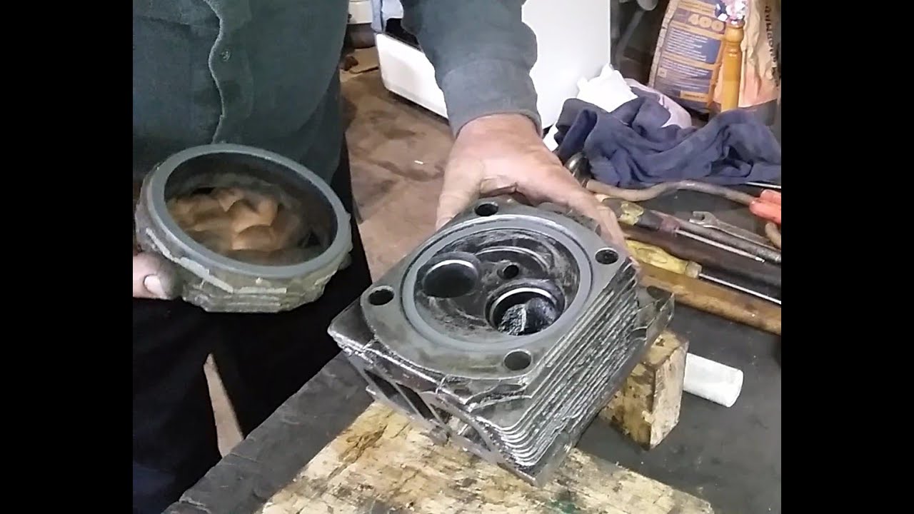 Саморобний трактор з двигуном Д-21. Реставрація головки двигуна.