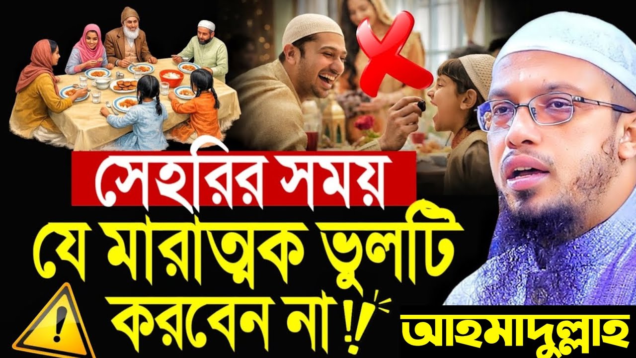 সেহরির সময় যে ভুলটি করলে রোজা বাতিল হয়ে যাবে! জেনে নিন। শায়খ আহমাদুল্লাহ ওয়াজ। shaikh Ahmadullah