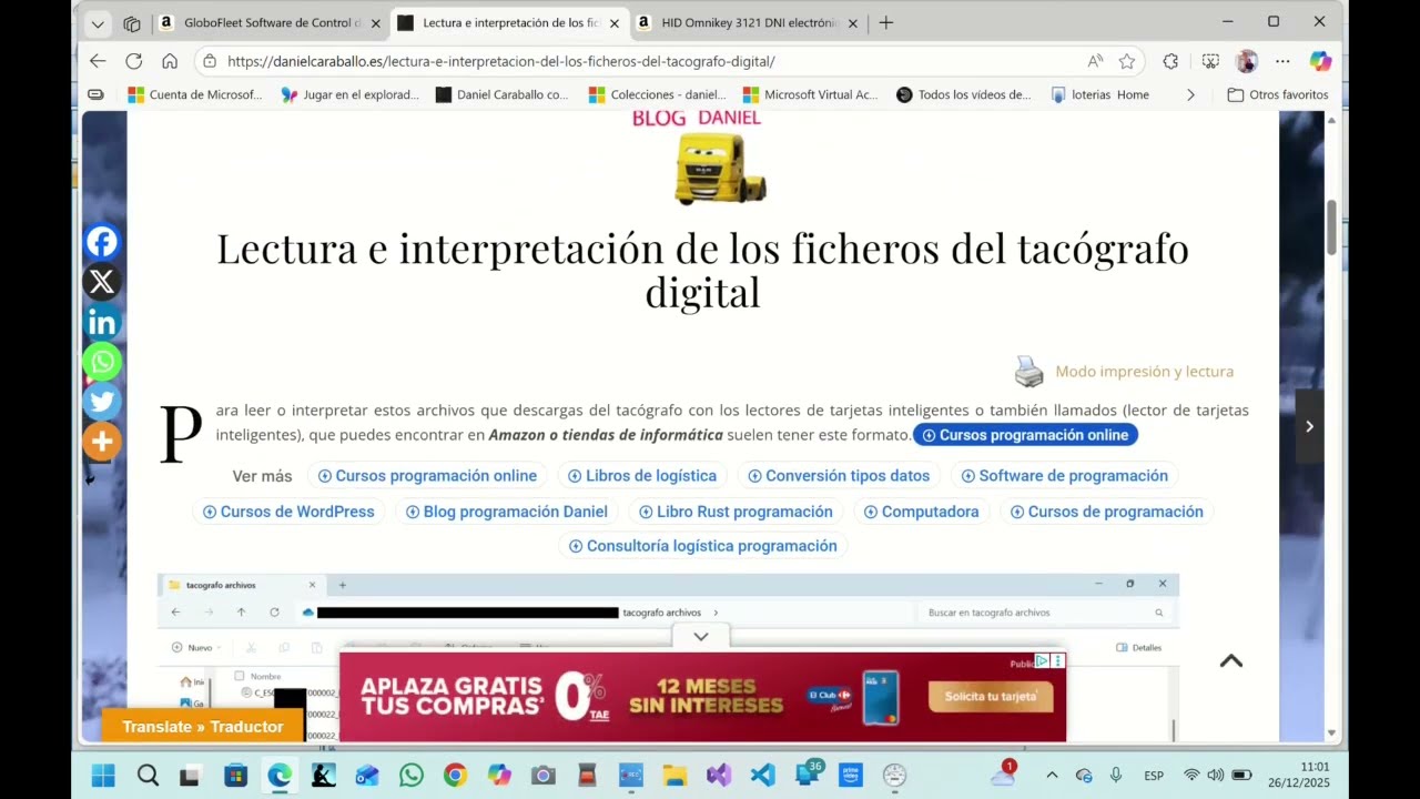 Cómo DESCARGAR la TARJETA de CONDUCTOR del TACÓGRAFO | Ver horas trabajadas y datos del camión