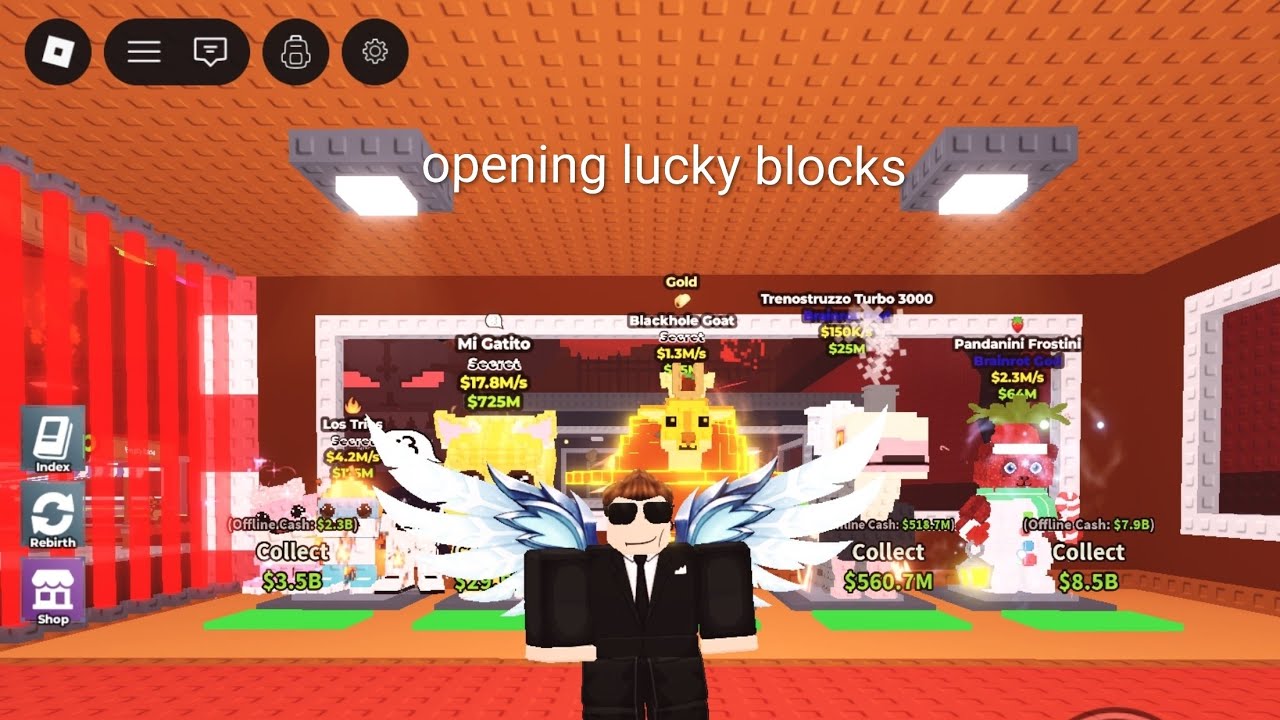 Opening lucky blocks