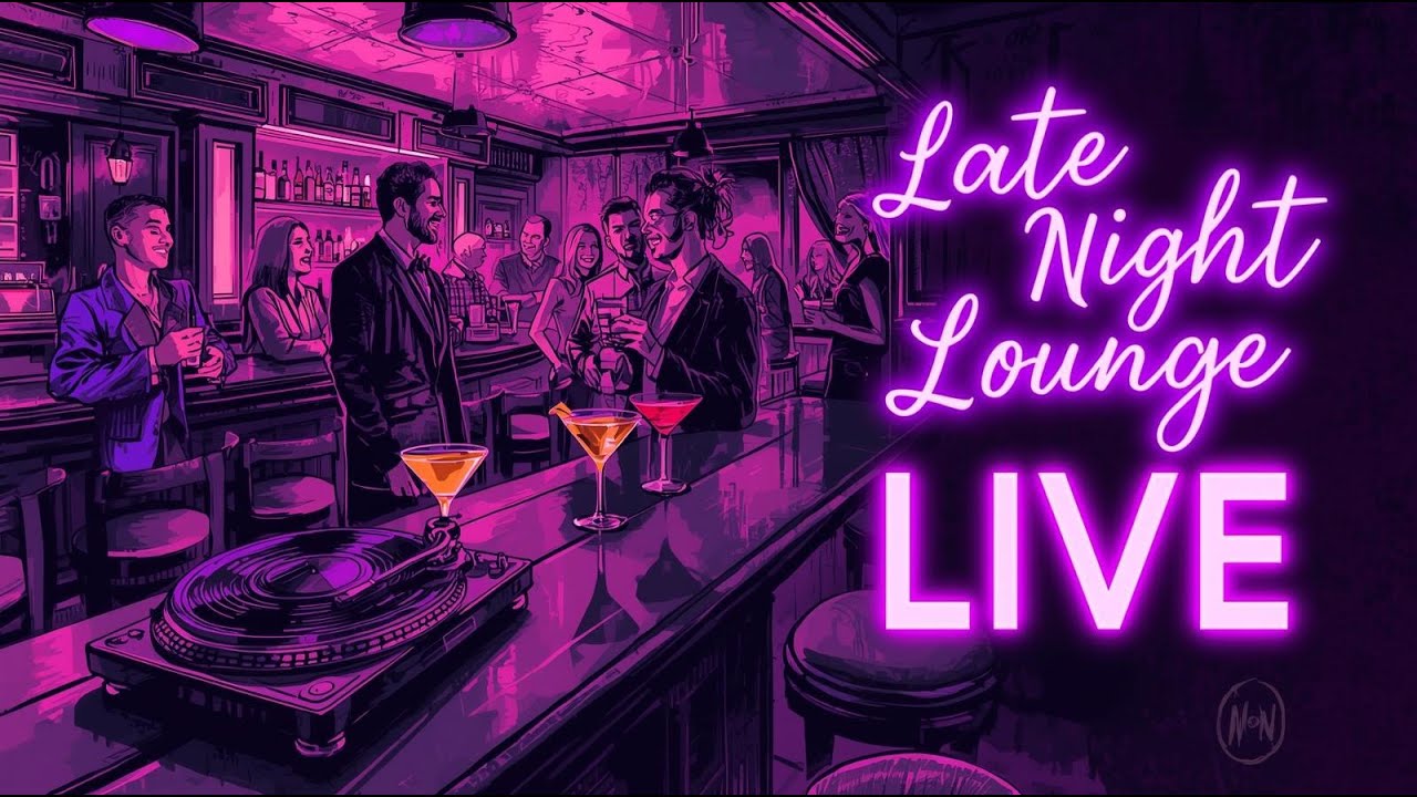🎷 Late Night Lofi Jazz Vinyl Lounge | Chill Grooves & Purple Ambience [LIVE]