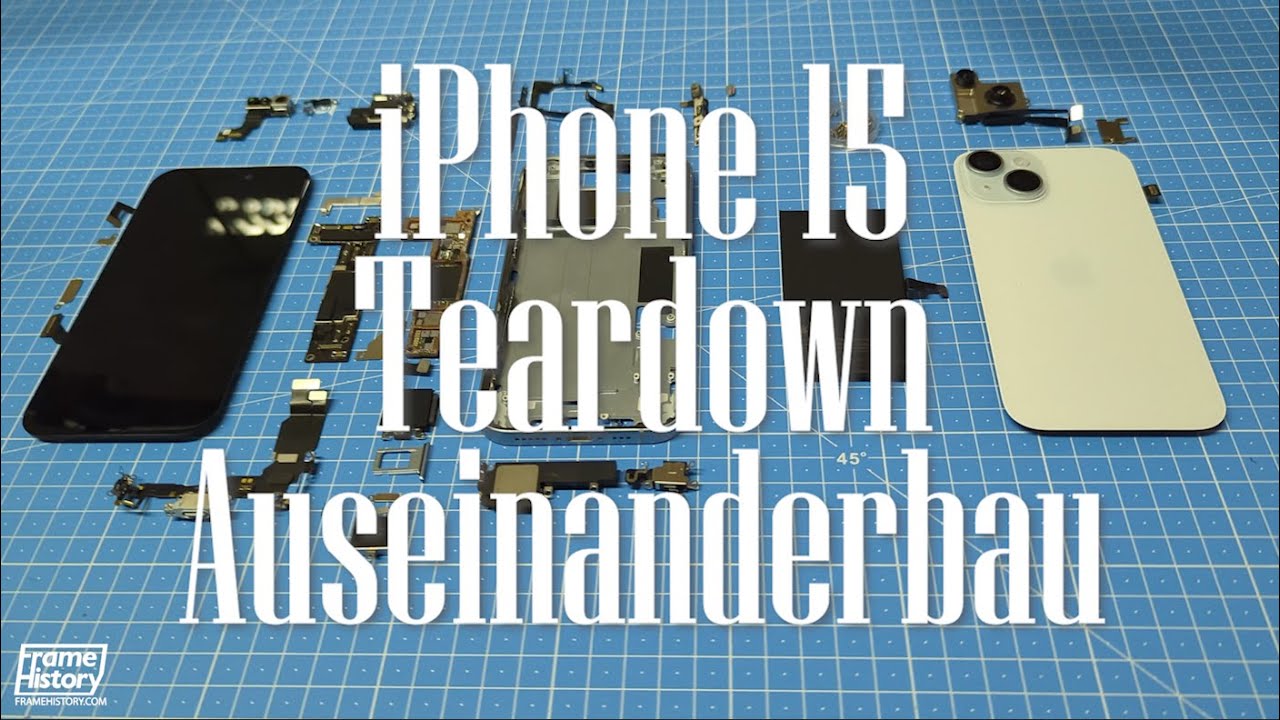 Apple iPhone 15 komplett auseinanderbauen reparieren Teardown Repair Full Disassembly