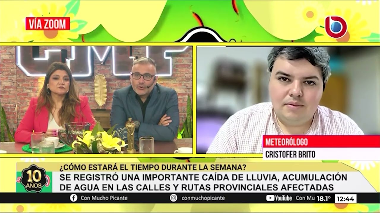 Luego del temporal, como sigue el TIEMPO? Cristofer Brito