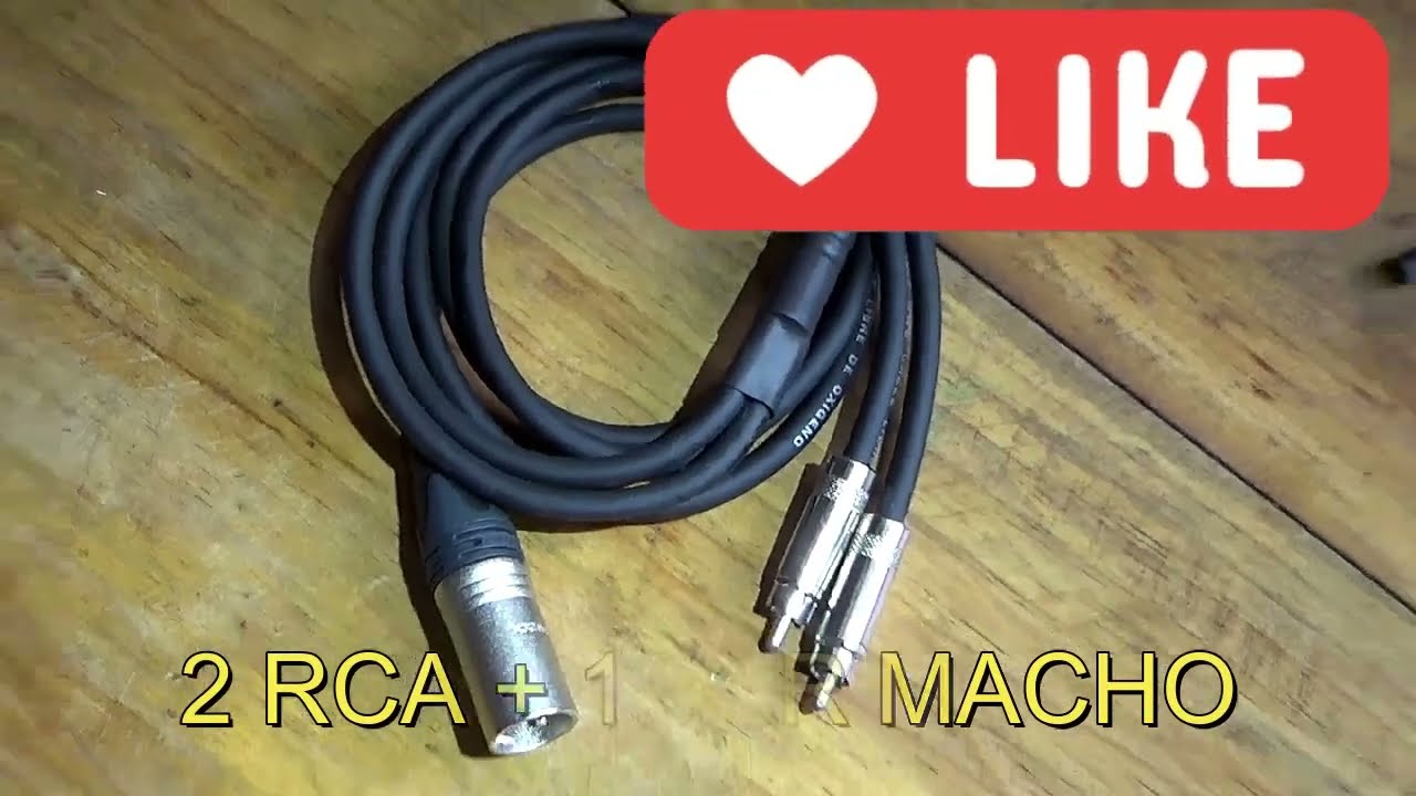 Cable especial para controladores de dj de 2 rca a 1 xlr