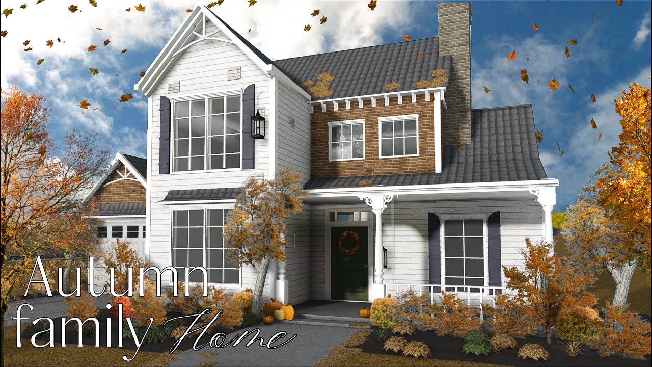 Bloxburg || Family Autumn home speed build