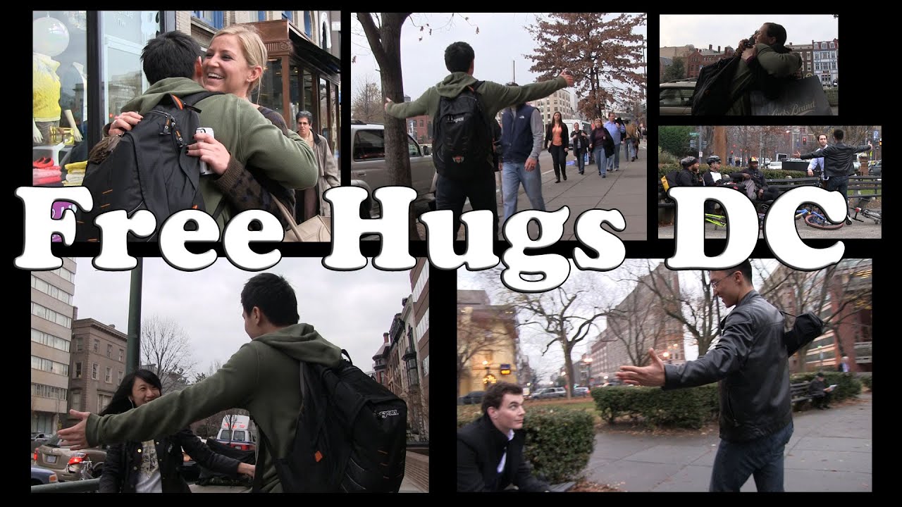 Free Hugs (Spreading Holiday love) - Washington, DC (Jerry Liu ft. Canto Mike)