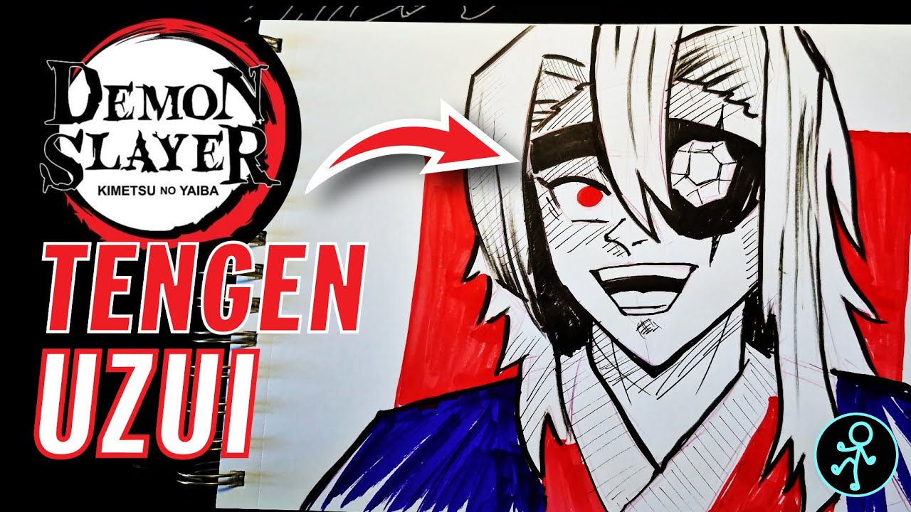 DIBUJANDO al personaje Tengen Uzui de Demon Slayer