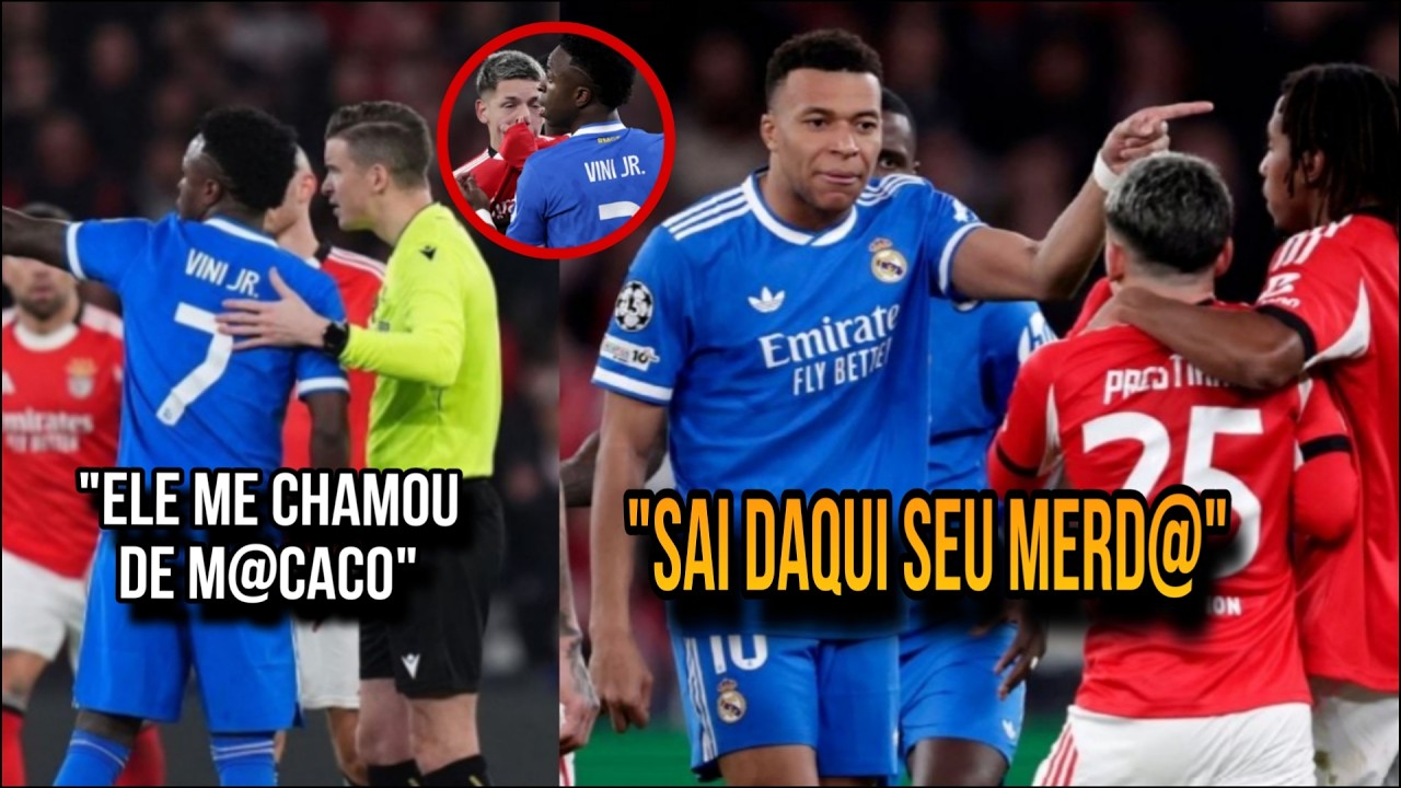 VINÍCIUS JR É VÍTIMA DE RACISMO MAIS UMA VEZ POR JOGADOR DO BENFICA 😱
