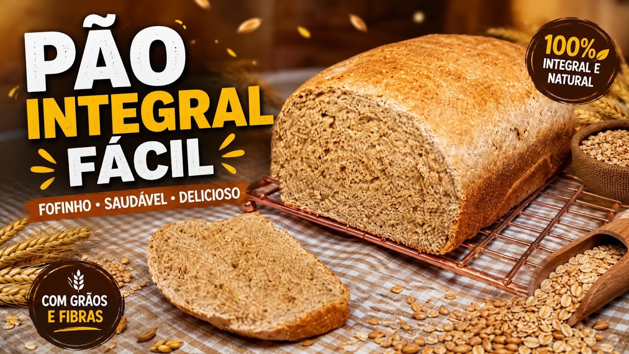 PÃO INTEGRAL FÁCIL E SABOROSO! Quer aprender? | Mundo das receitas.