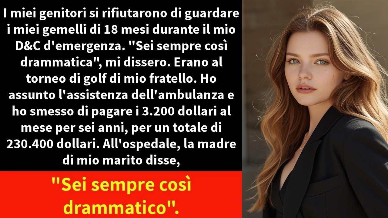 I miei genitori si rifiutarono di guardare i miei gemelli di 18 mesi durante il mio D&C d'emergenza.