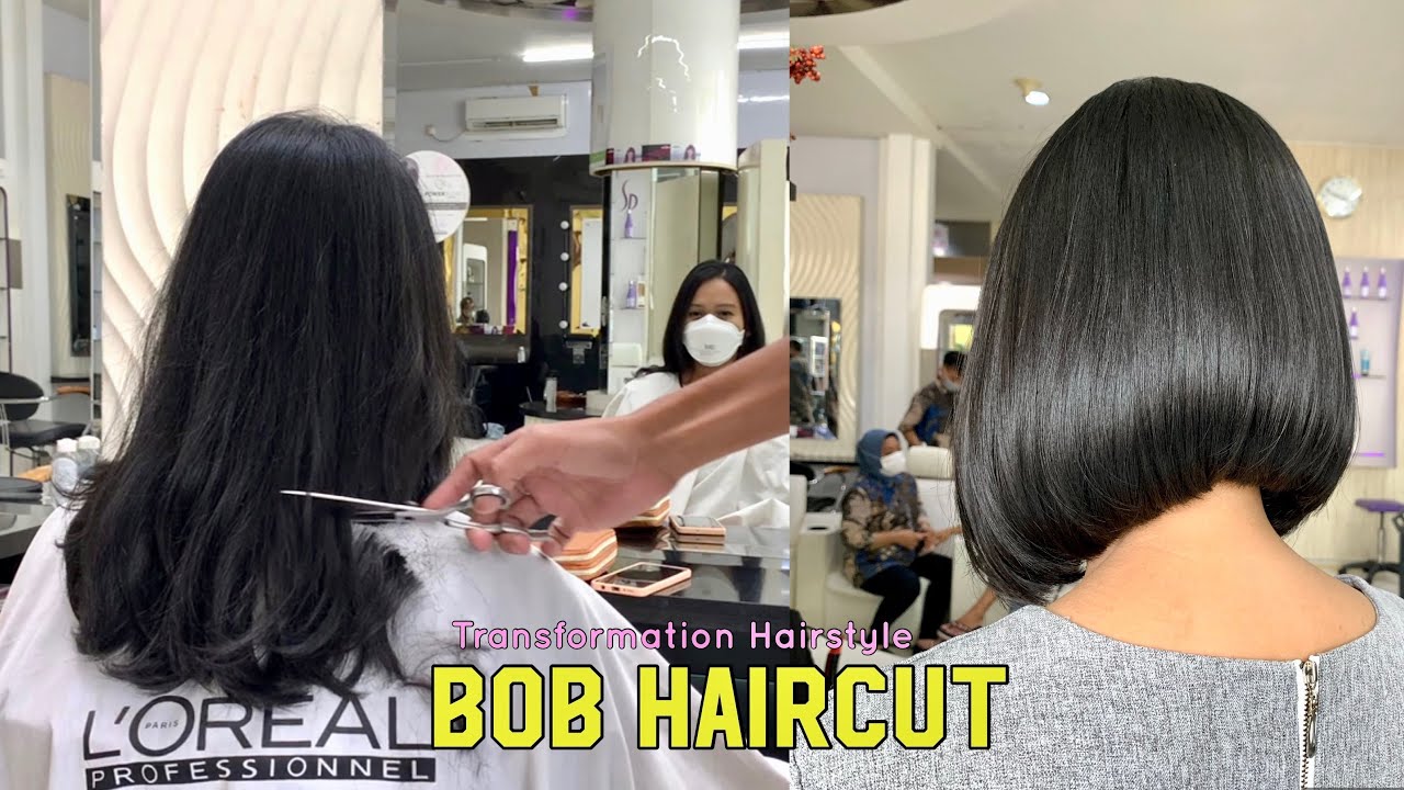 BOB HAIRCUT | POTONG RAMBUT BOB | Hair transformation | Short Haircut | ASMR | DIY | Hair trendy