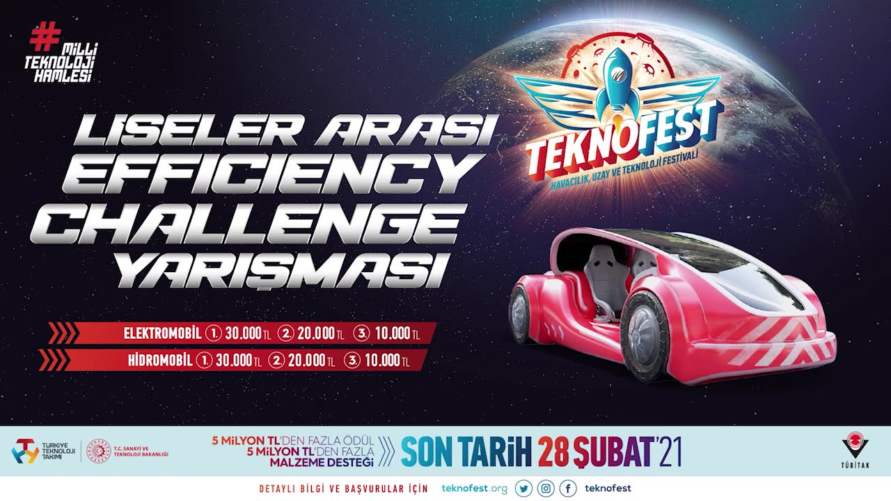 #TEKNOFEST2021 Liseler Arası Efficiency Challenge Elektrikli Ara&ccedil; Yarışları