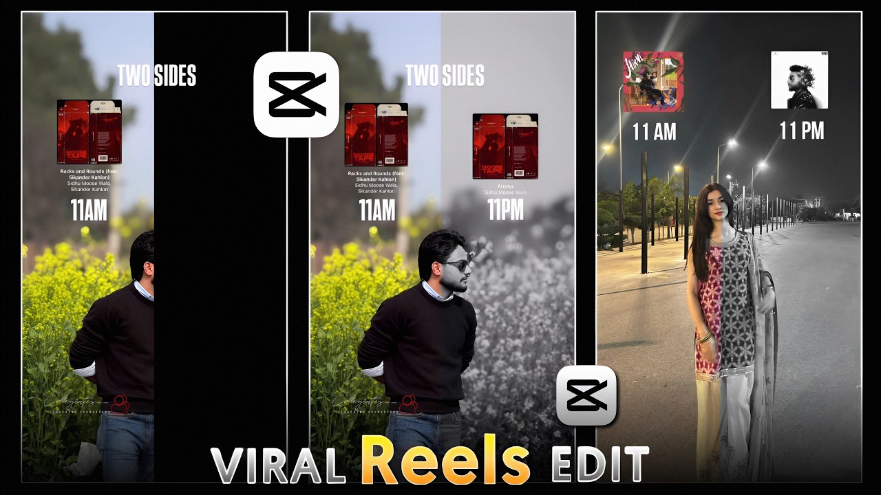 Trending Instagram 2 Side Reels Editing | 2 Side Capcut Template | Reels Editing Tutorial