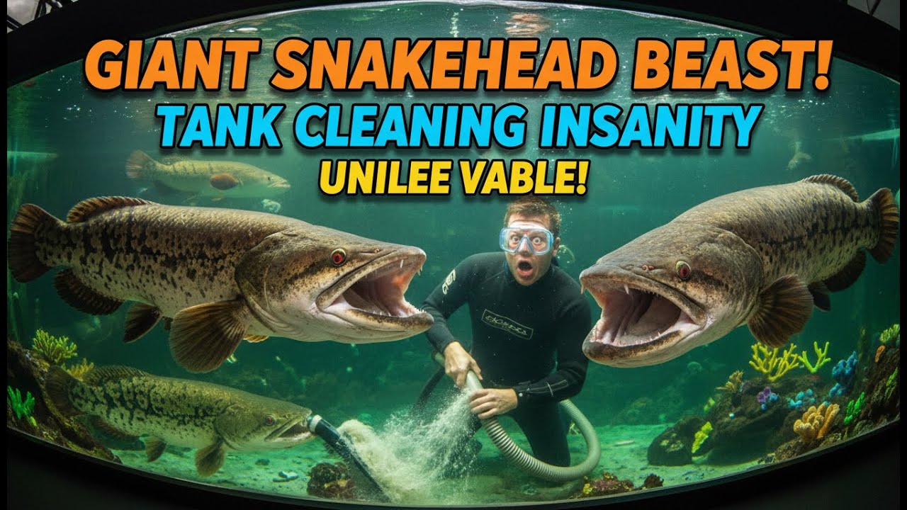 Unbelievable Giant Snakehead Fish Tank Aquarium Cleaning
