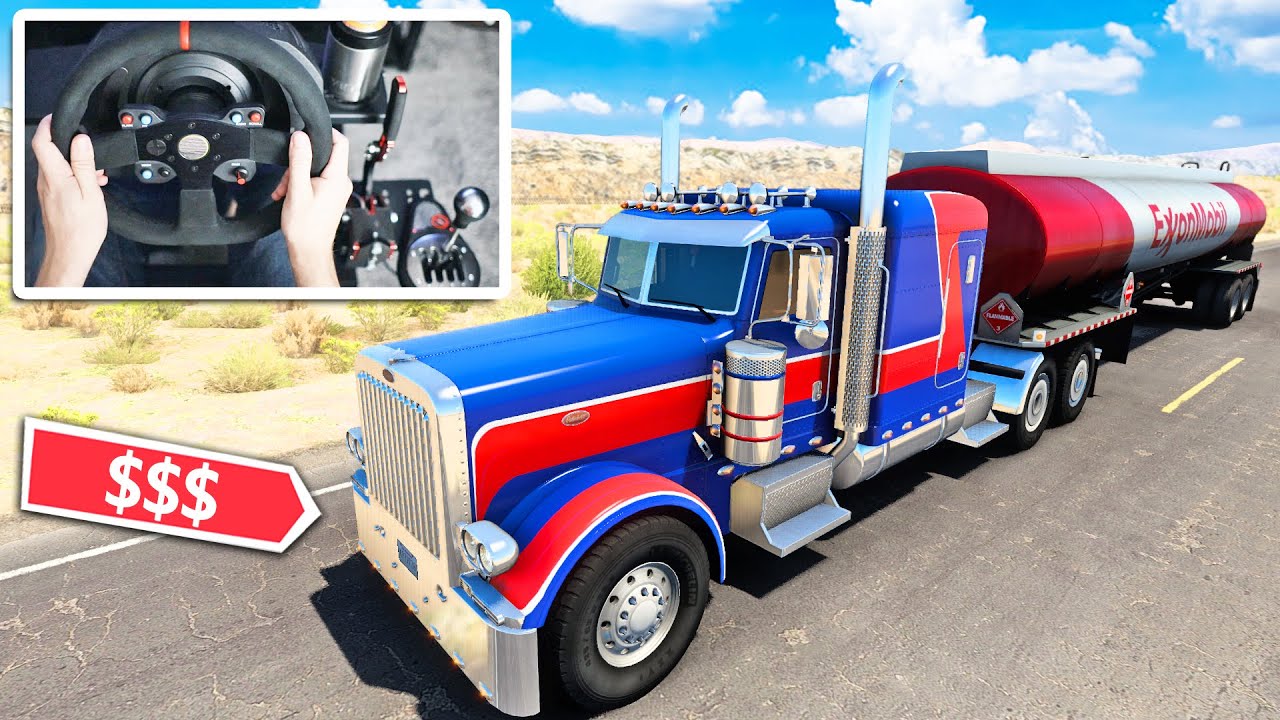 First Delivery In My Peterbilt 389 Truck!! - American Truck Simulator | Thrustmaster Wheel & Shifter