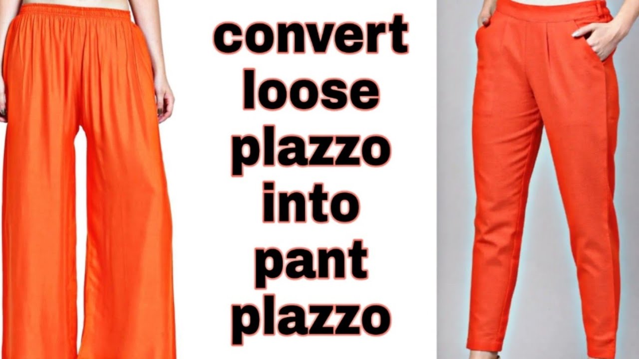 loose plazzo convert into pant plazzo/old plazzo convert into pant/make pants from plazzo