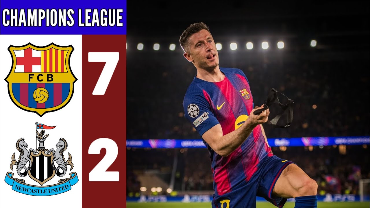 Barcelona vs Newcastle 7-2 Resumen y Goles | UEFA Champions League 2025/26