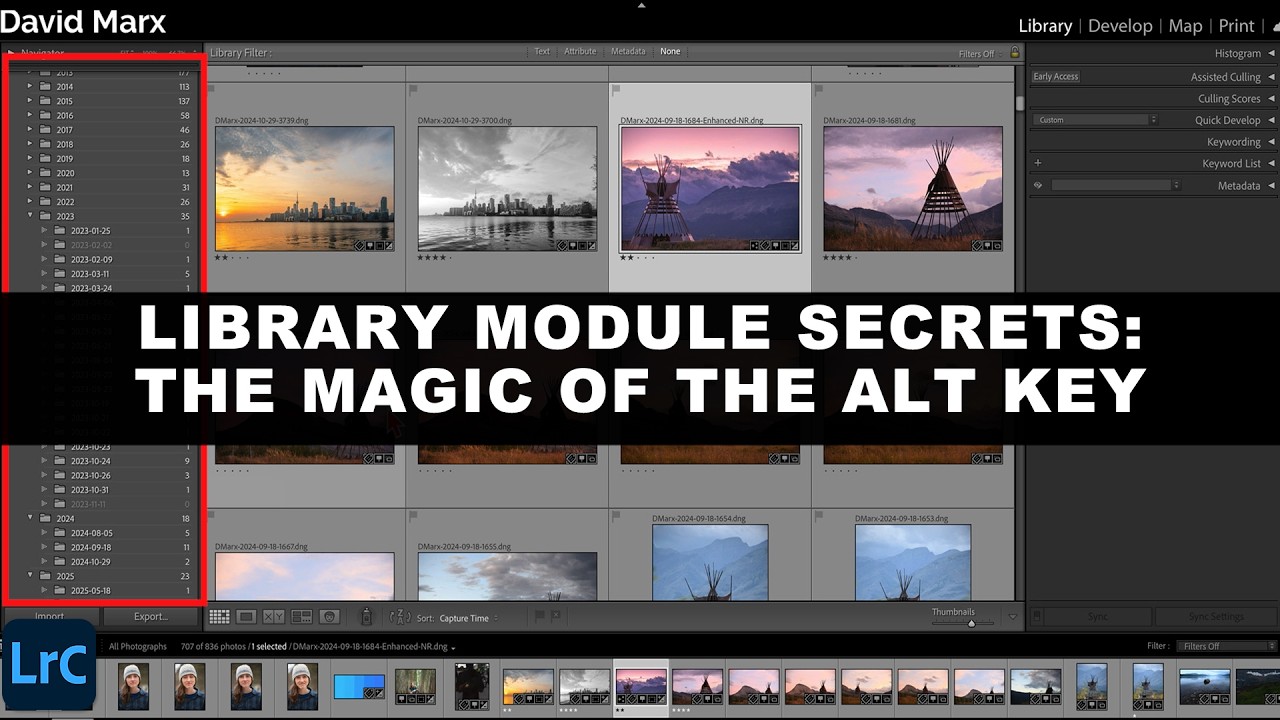Секреты библиотеки Lightroom Classic: Магия клавиши Alt